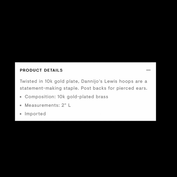 Dannijo Lewis Hoop Earrings. - Picture 5 of 5